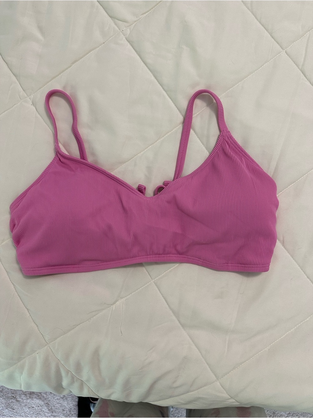Gilly hicks Ribbed Pink Bikini Top